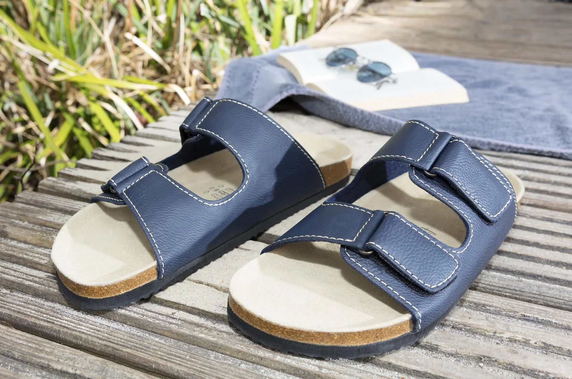 Pantolette, Farbe marine, Gr.39 - 1