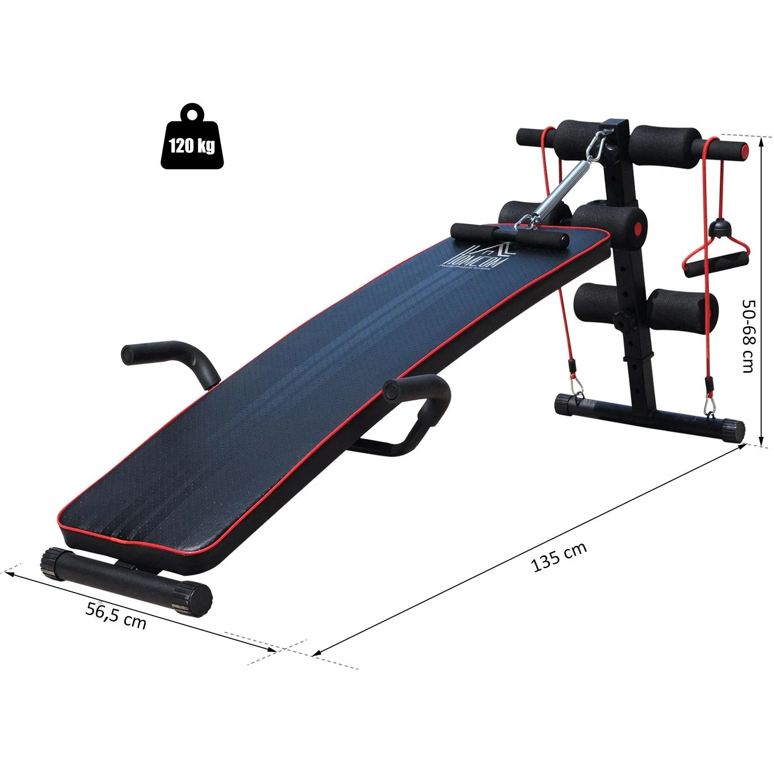 Sit Up Bank Bauchtrainer Trainingsbank Fitnessbank verstellbar gepolstert inkl. - 1
