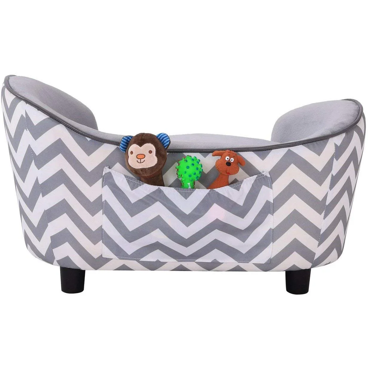 Haustiersofa Hundebett Hundesofa mit Kissen Grau - 3