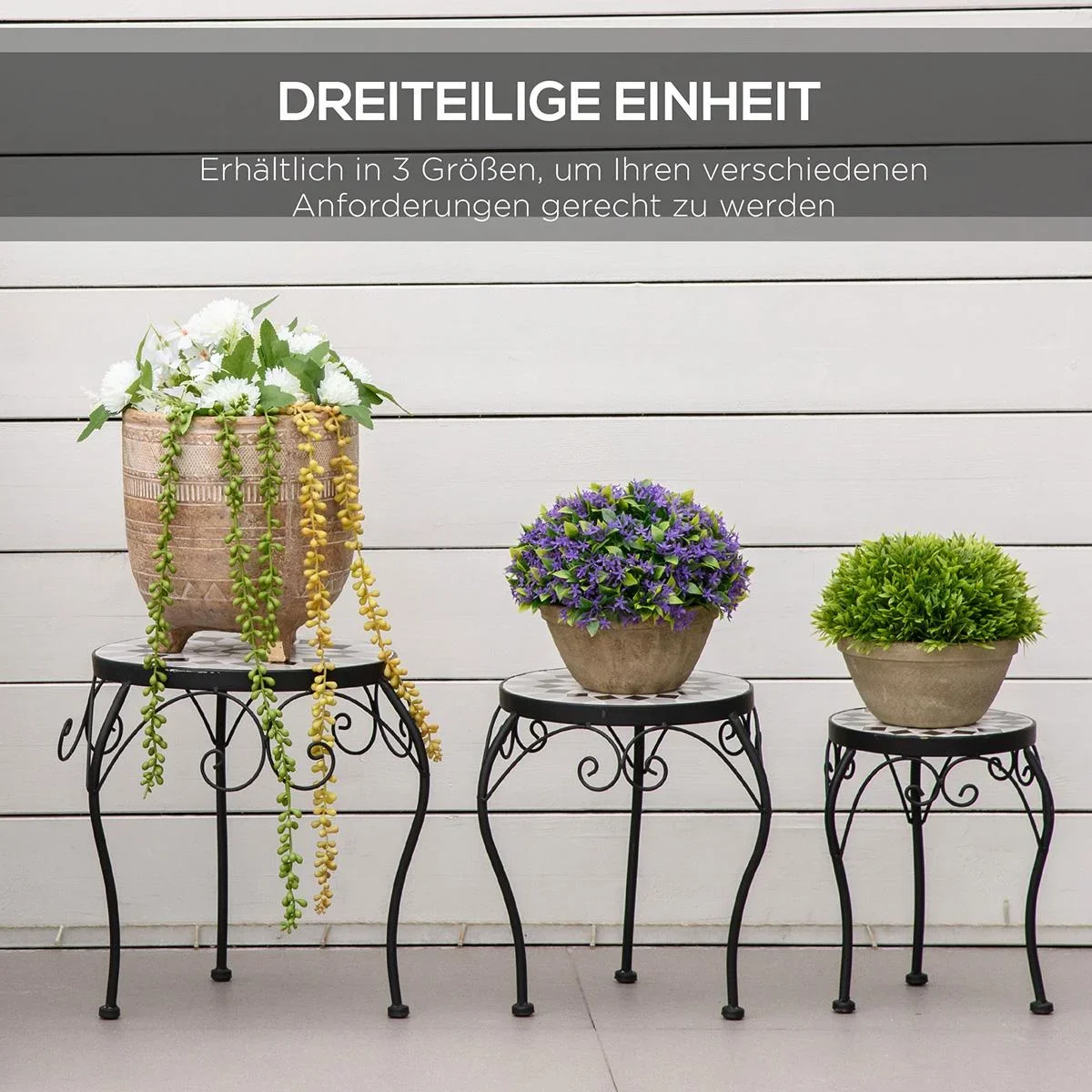 Haustiertreppe mit Kratzbaum Ball 4-stufige Katzentreppe Hundetreppe Tiertreppe Spanplatte Plüsch Jute Grau 60 x 40 x 64 - 1