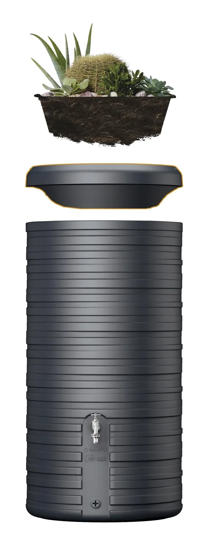 Regenspeicher / Regentonne NORDIC 2in1 300 L, graphite grey - 0