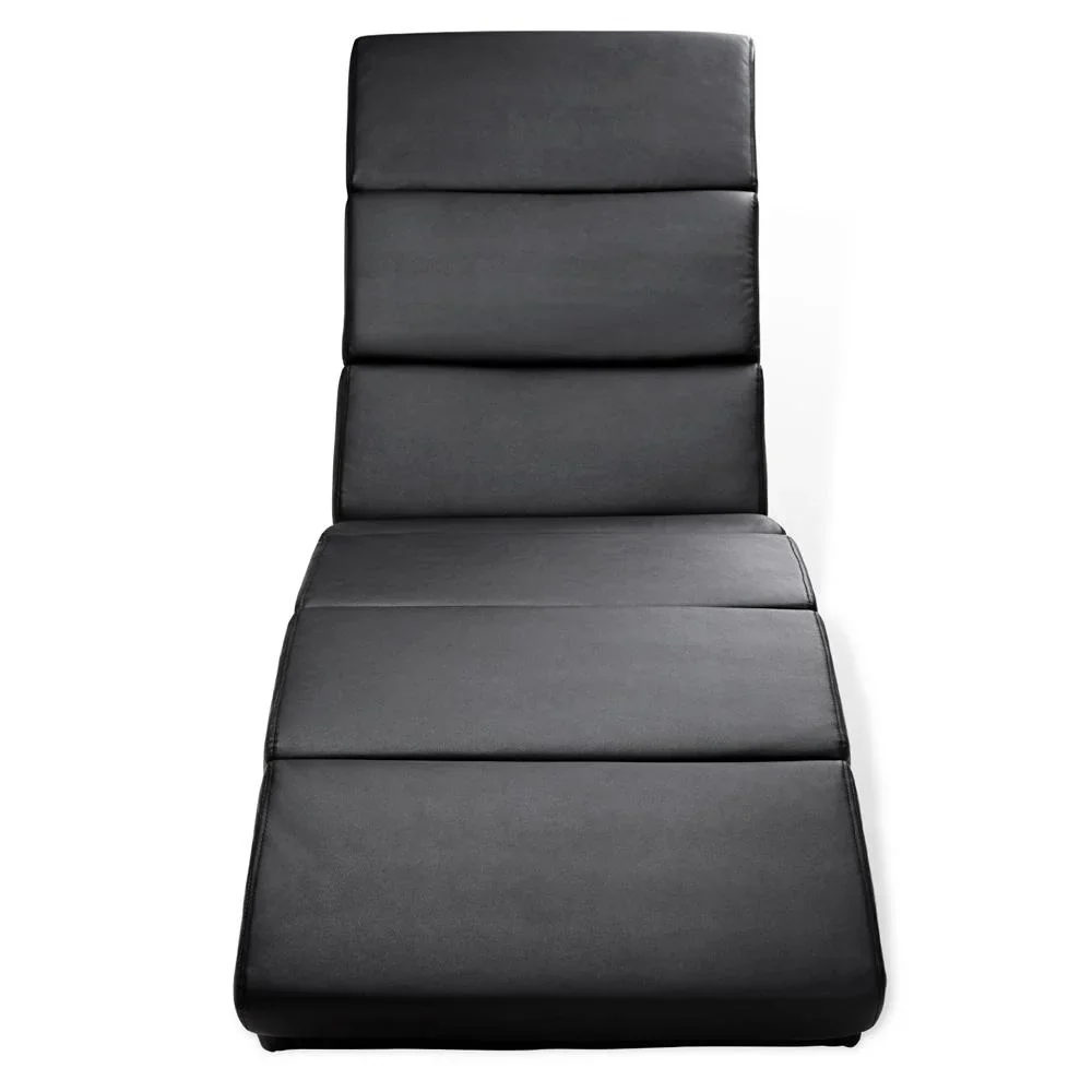 Lounger London schwarzes Kunstleder 186 x 55 x 89cm - 0