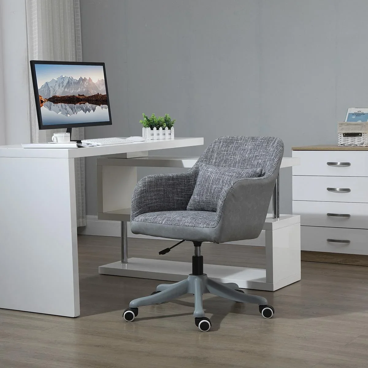 Bürostuhl höhenverstellbarer Chefsessel Gamingstuhl mit Massagefunktion USB-Schnittstelle ergonomischer Zwei-Punkt-Vibra - 2