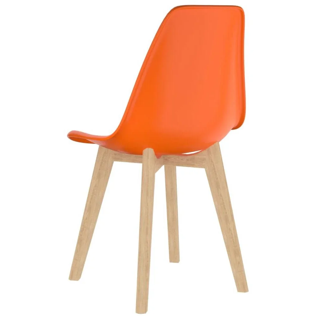 Esstischstühle 4tlg. Kunststoff orange - 2