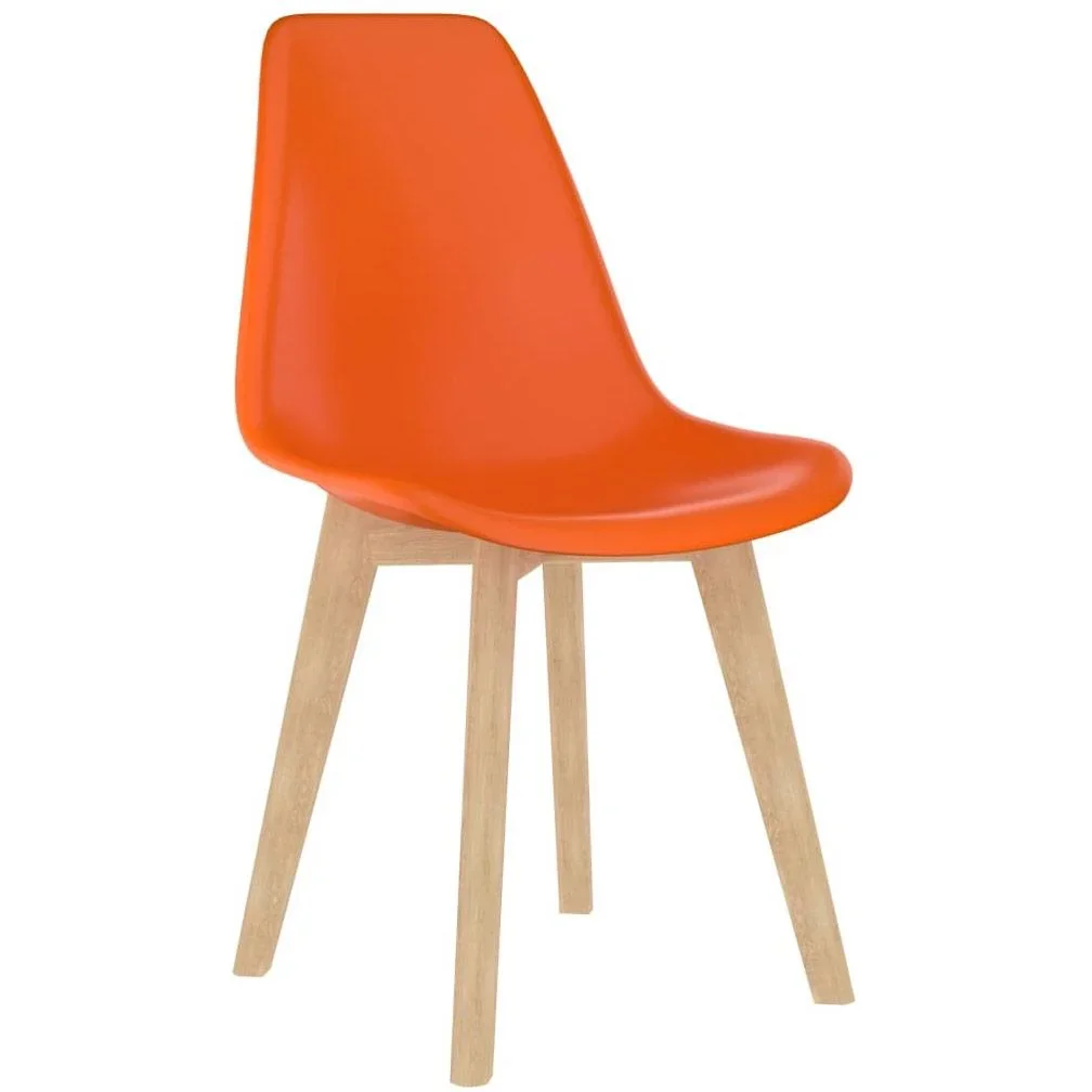Esstischstühle 4tlg. Kunststoff orange - 3