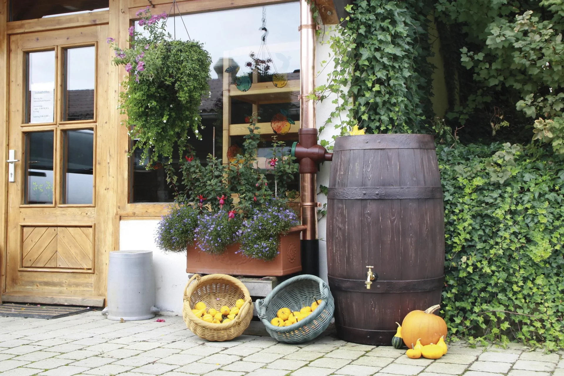 Regentonne "Barrique", 250 l, Farbe dunkelbraun - 0