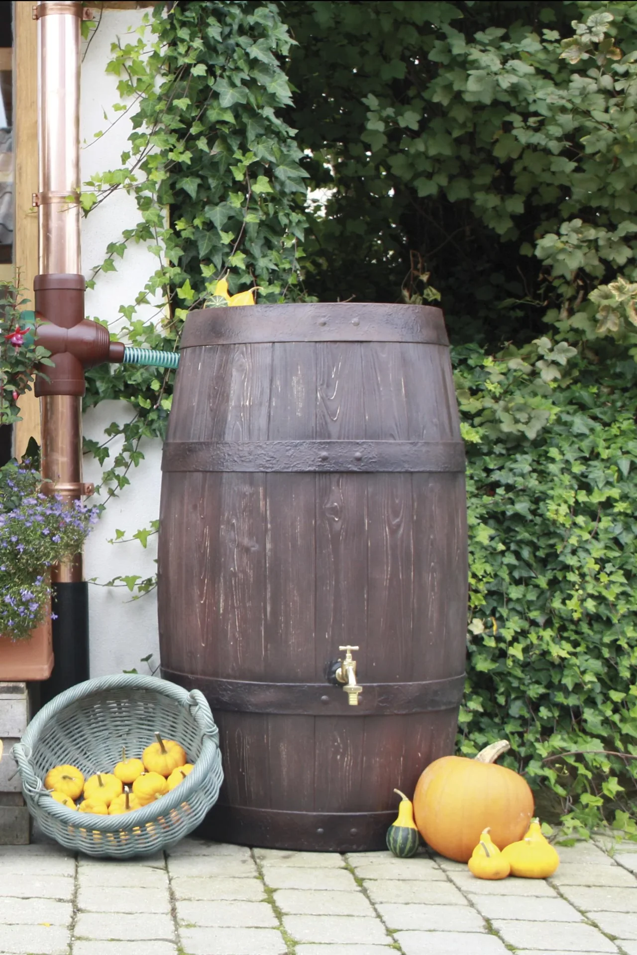 Regentonne "Barrique", 250 l, Farbe dunkelbraun - 2