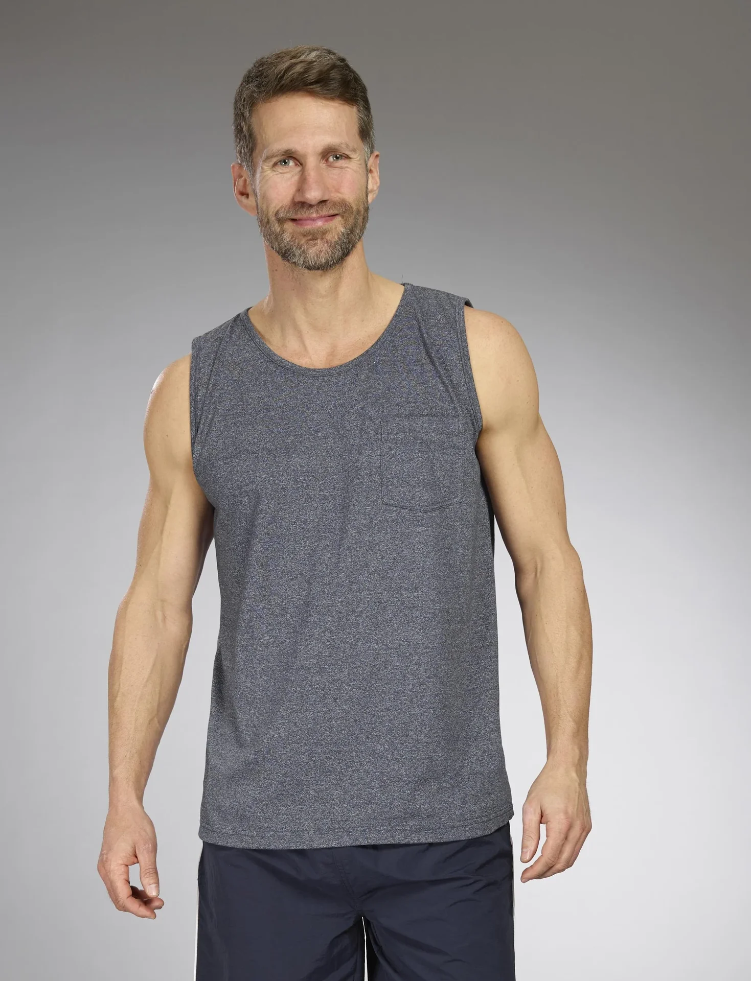 Tank Top, Farbe marine/melange, Gr.M - 6
