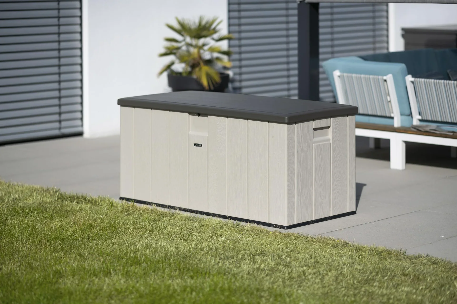 Kunststoff Kissenbox Harmony 570 Liter Volumen lichtgrau - 5