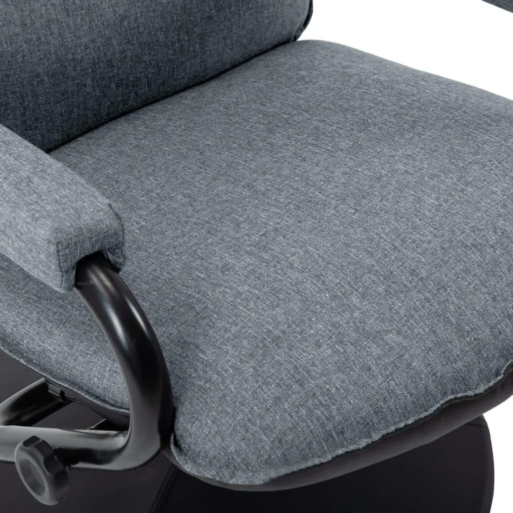 Massageliege verstellbar mit Fußhocker Stoff hellgrau - 5
