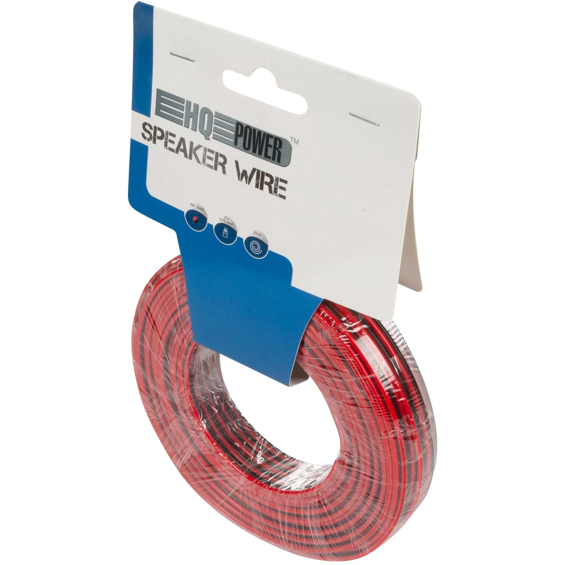 lautsprecherkabel - rot/schwarz - 2 x 0.75 mm² - 25 m - 0