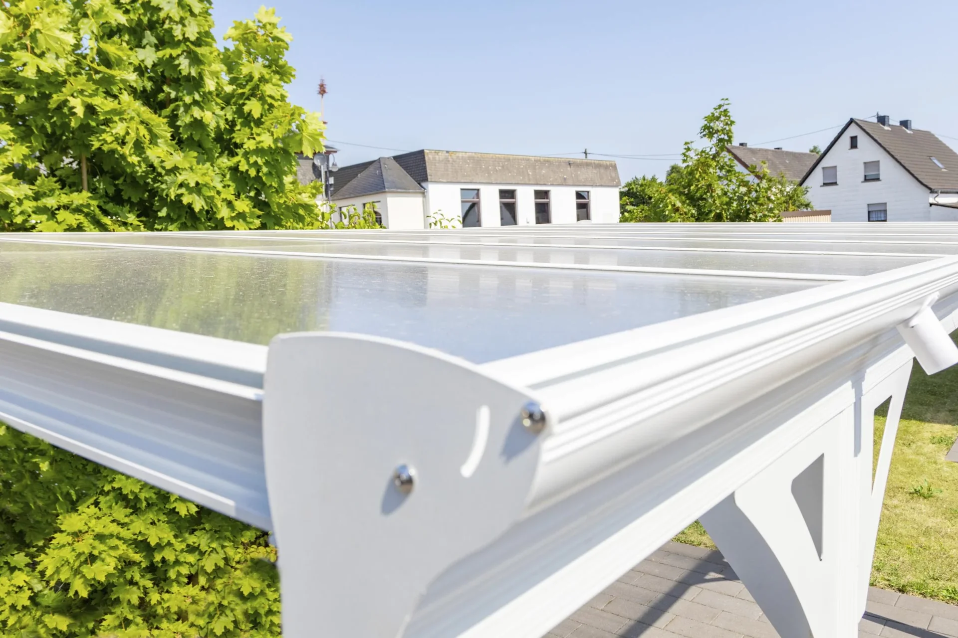 Carport Flachdach 15 m² Weiß - 7