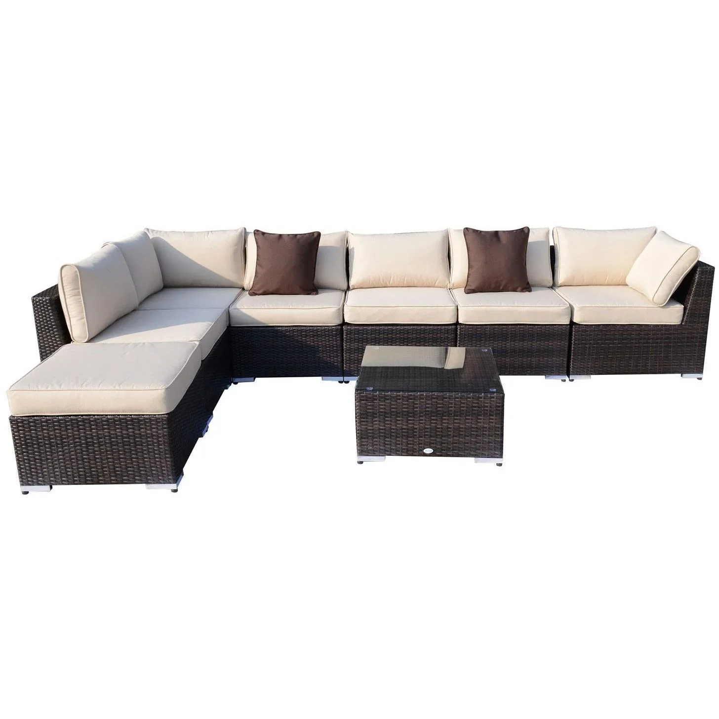 Polyrattan Gartenmöbelset inklusive Kissen - 1