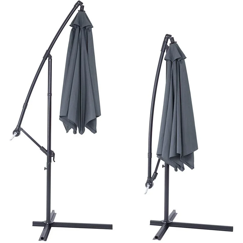 Sonnenschirm Aluminium Ø 300cm anthrazit mit UV-Schutz 40+ - 0