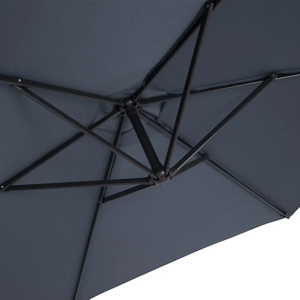 Sonnenschirm Aluminium Ø 300cm anthrazit mit UV-Schutz 40+ - 4