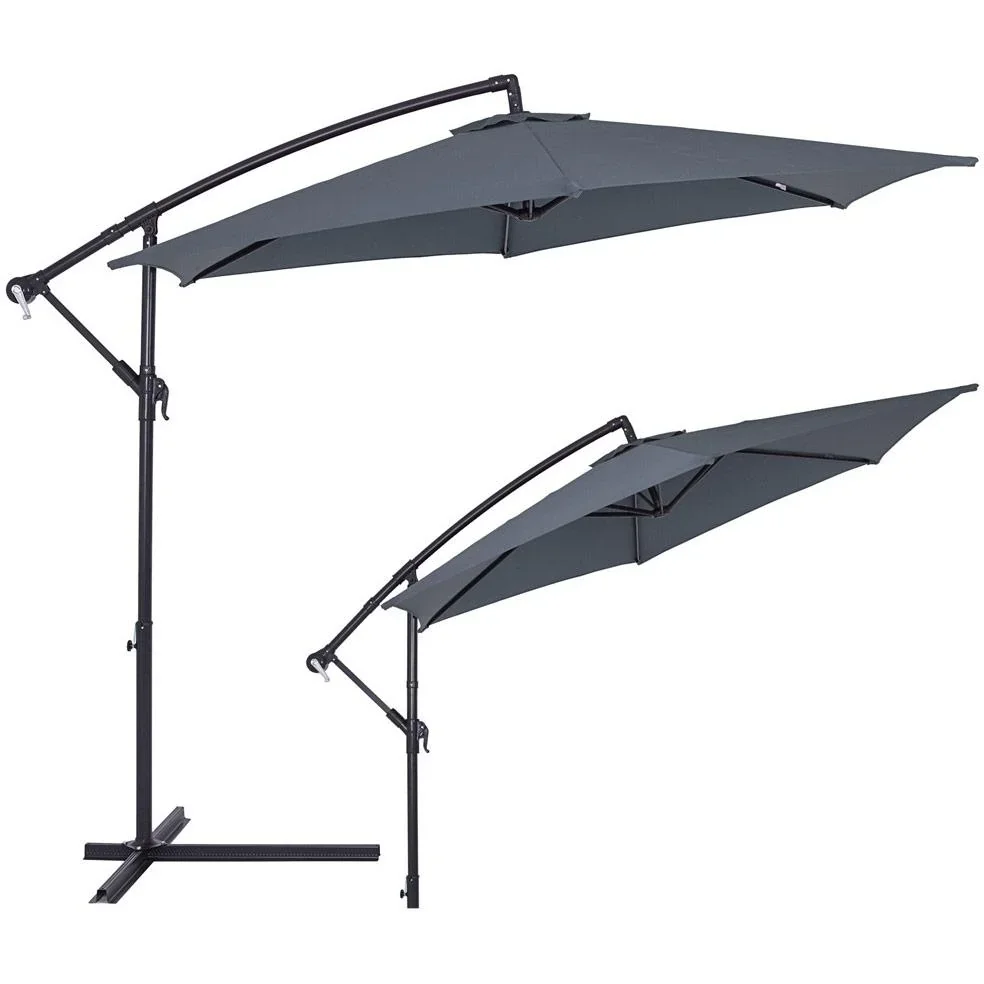 Sonnenschirm Aluminium Ø 300cm anthrazit mit UV-Schutz 40+ - 8