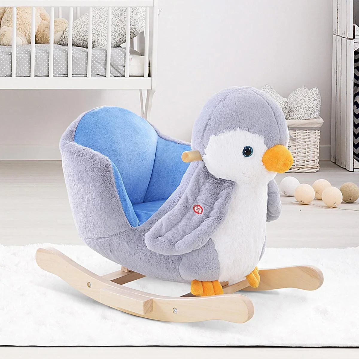 Schaukelpinguin grau/weiß - 0