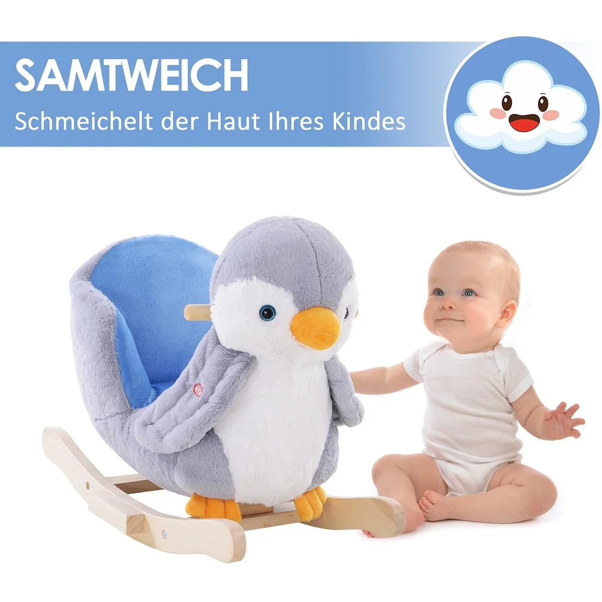 Schaukelpinguin grau/weiß - 7