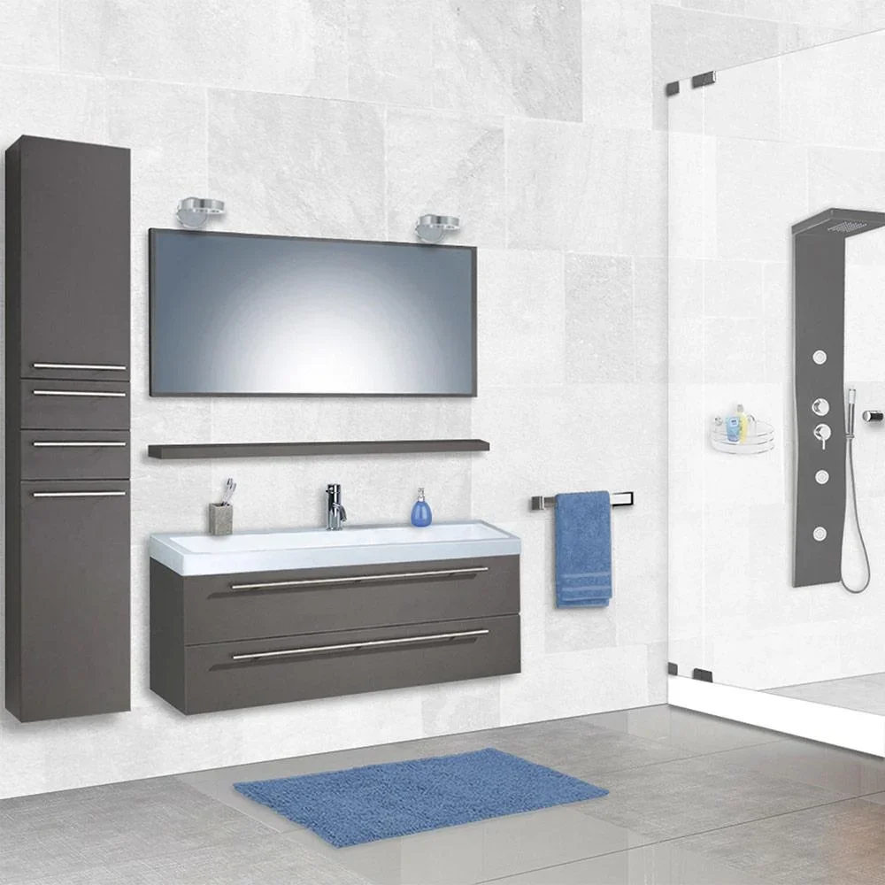 Badezimmermöbel Force 125 cm - Anthrazit - 0