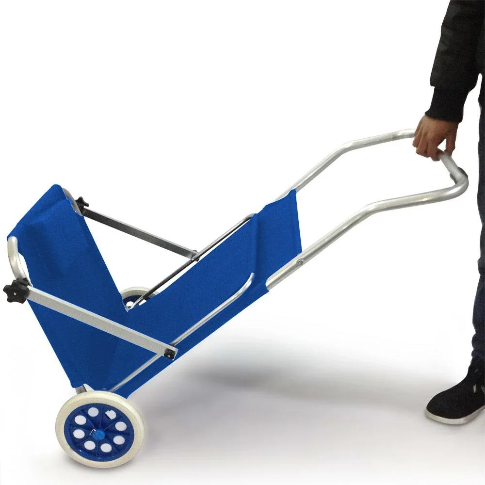 Liege Mobile Kreta-Blau Aluminium mit 2 Rädern - 0