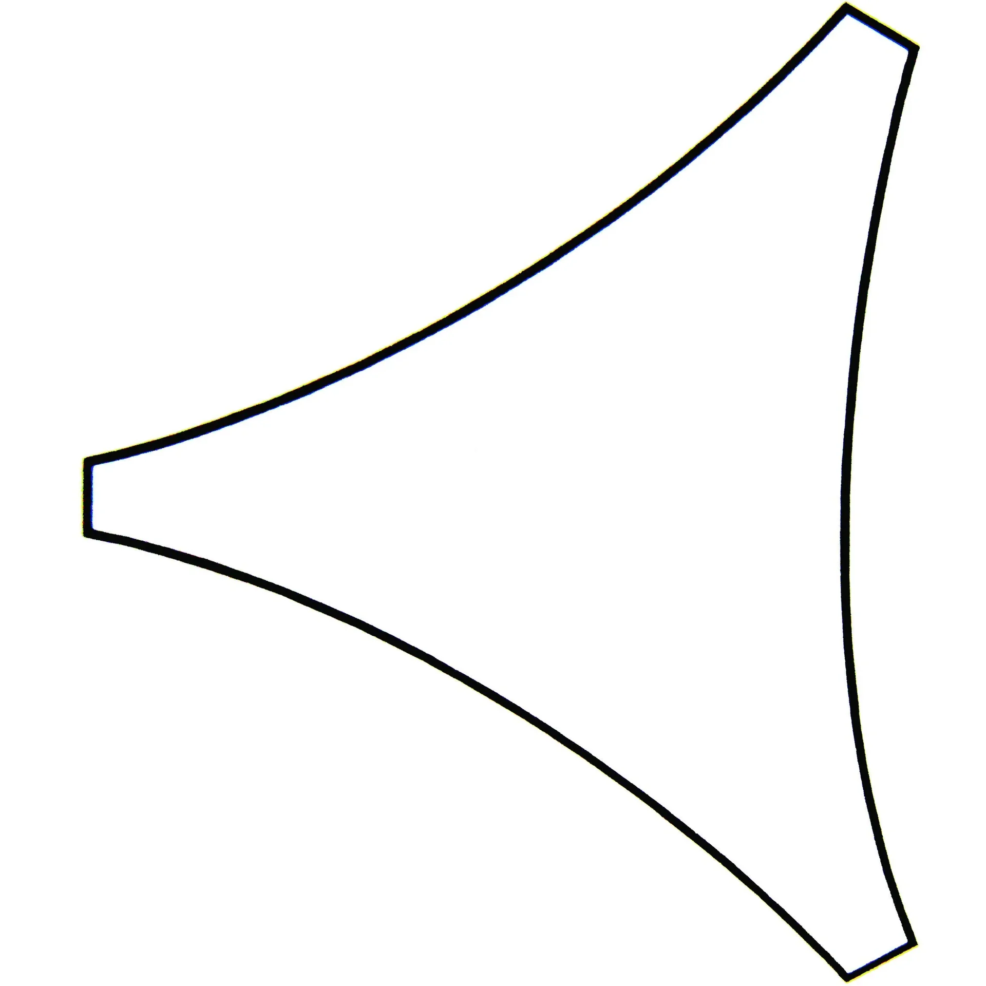 wasserdurchlässiges sonnensegel - dreieckig - 5 x 5 x 5 m - champagne - 2