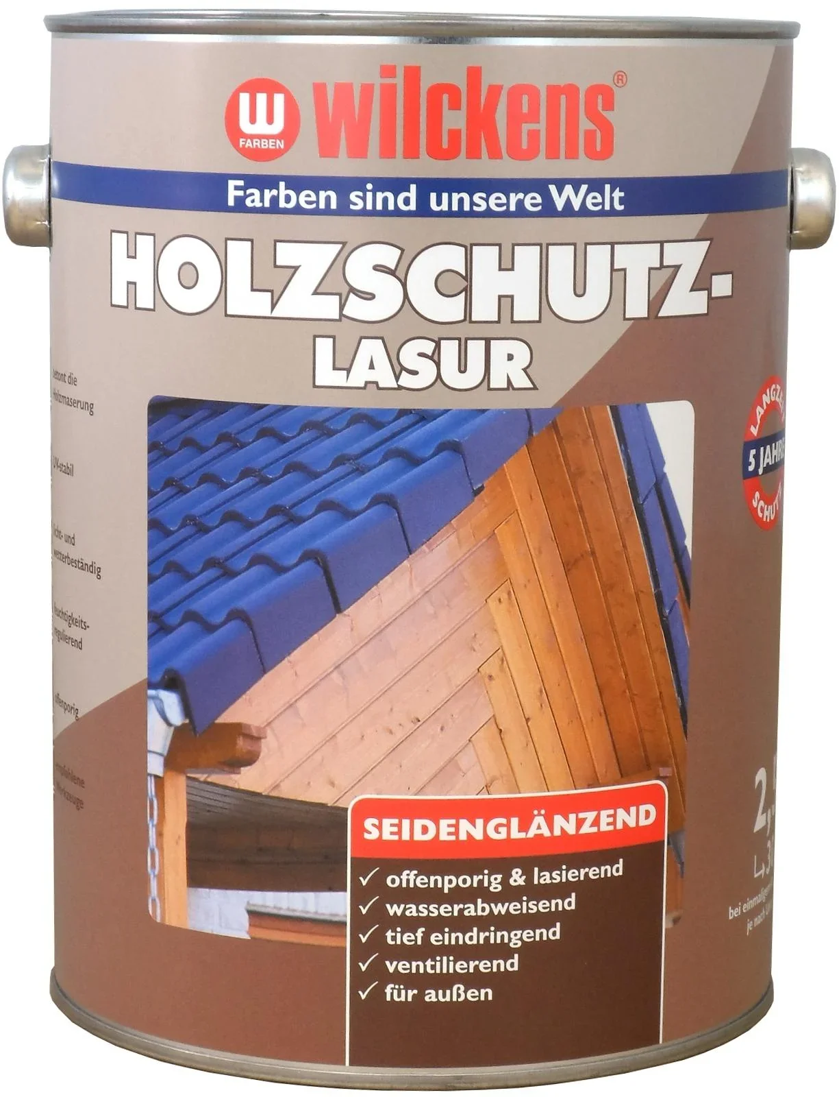 Holzschutzlasur Teak 2500 ml - 1