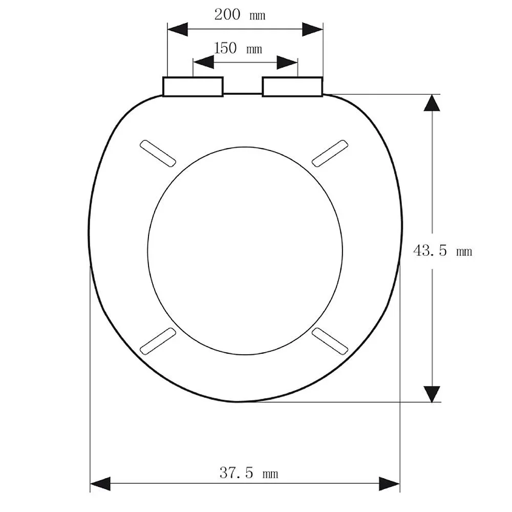 Toilettensitz mit Absenkautomatik schwarz - 0