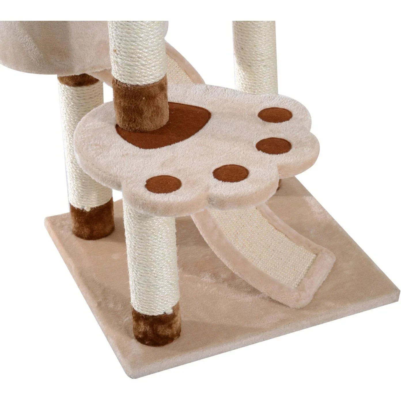 Kratzbaum Katzenbaum Kletterbaum Spielbaum beige - 0