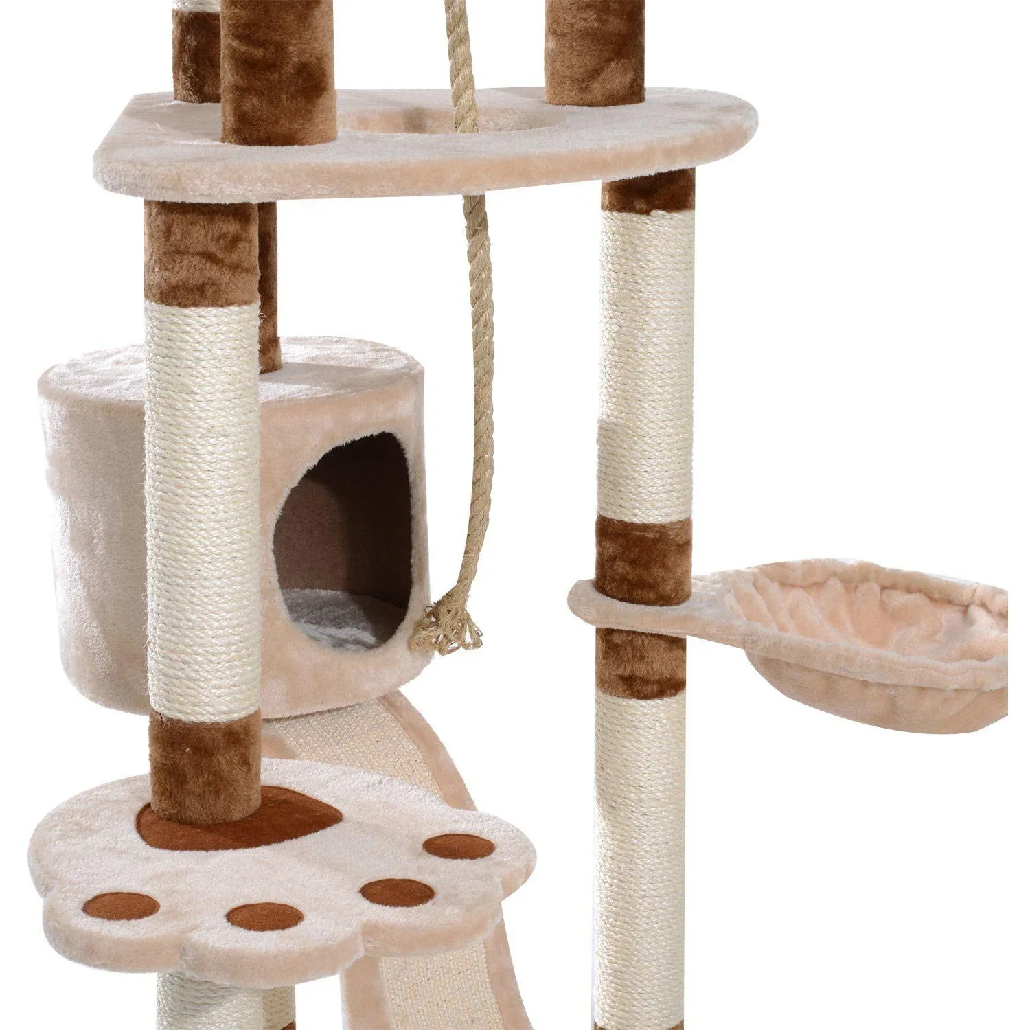 Kratzbaum Katzenbaum Kletterbaum Spielbaum beige - 3
