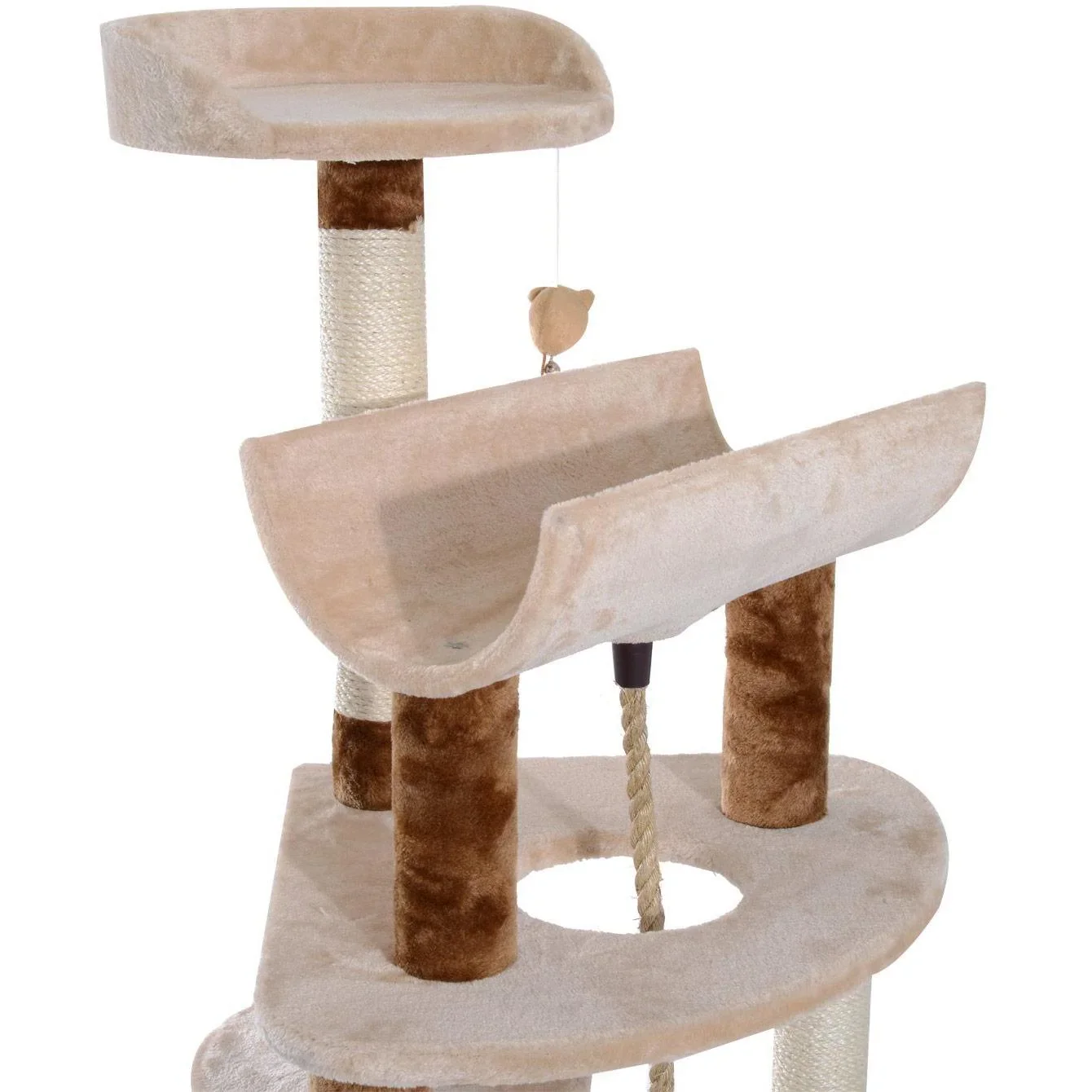 Kratzbaum Katzenbaum Kletterbaum Spielbaum beige - 6
