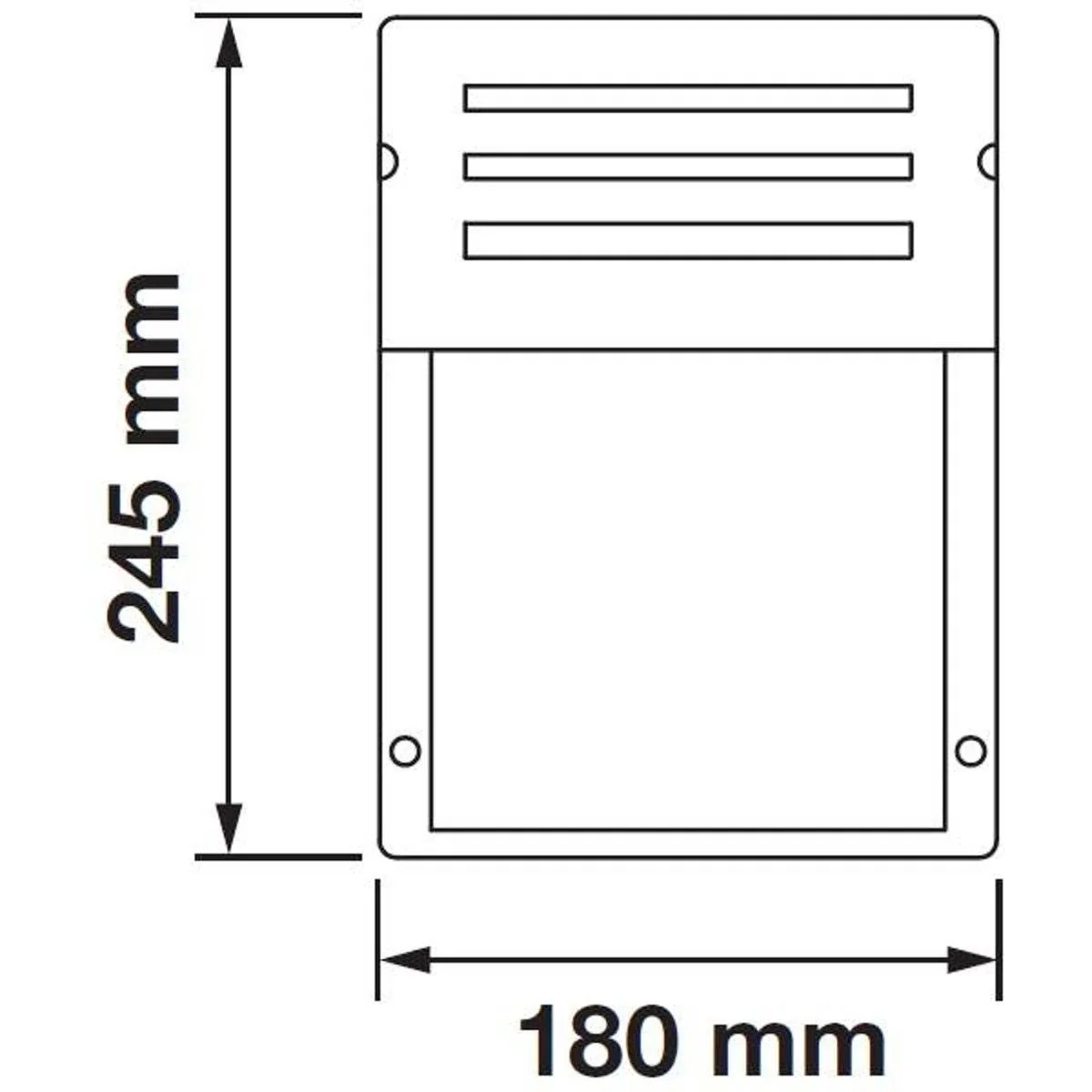 VT-754 Wandleuchte - Schwarz - Leuchte E27 - mattiertes Glas - 0