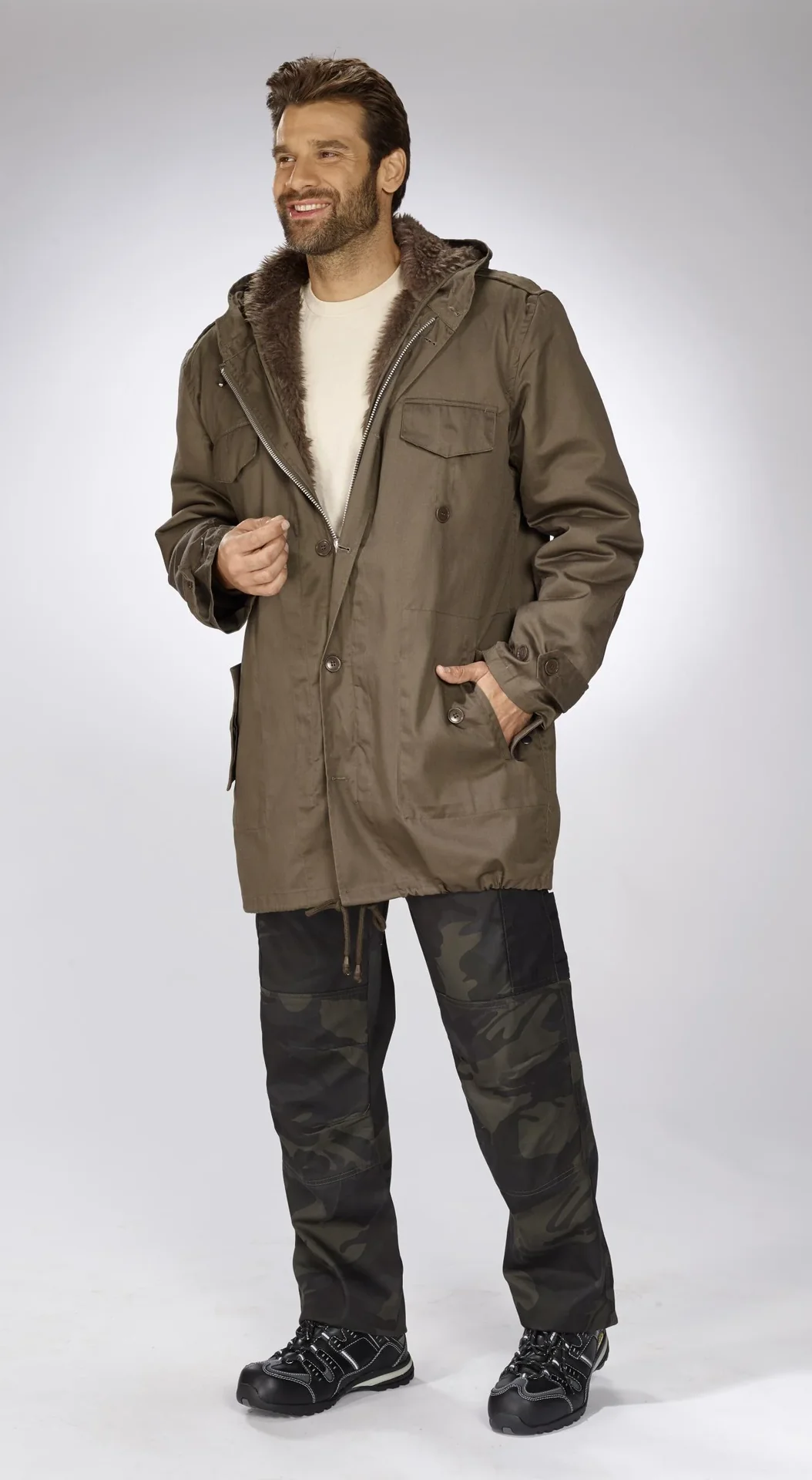 Parka, Farbe steingrau, Gr.M - 3