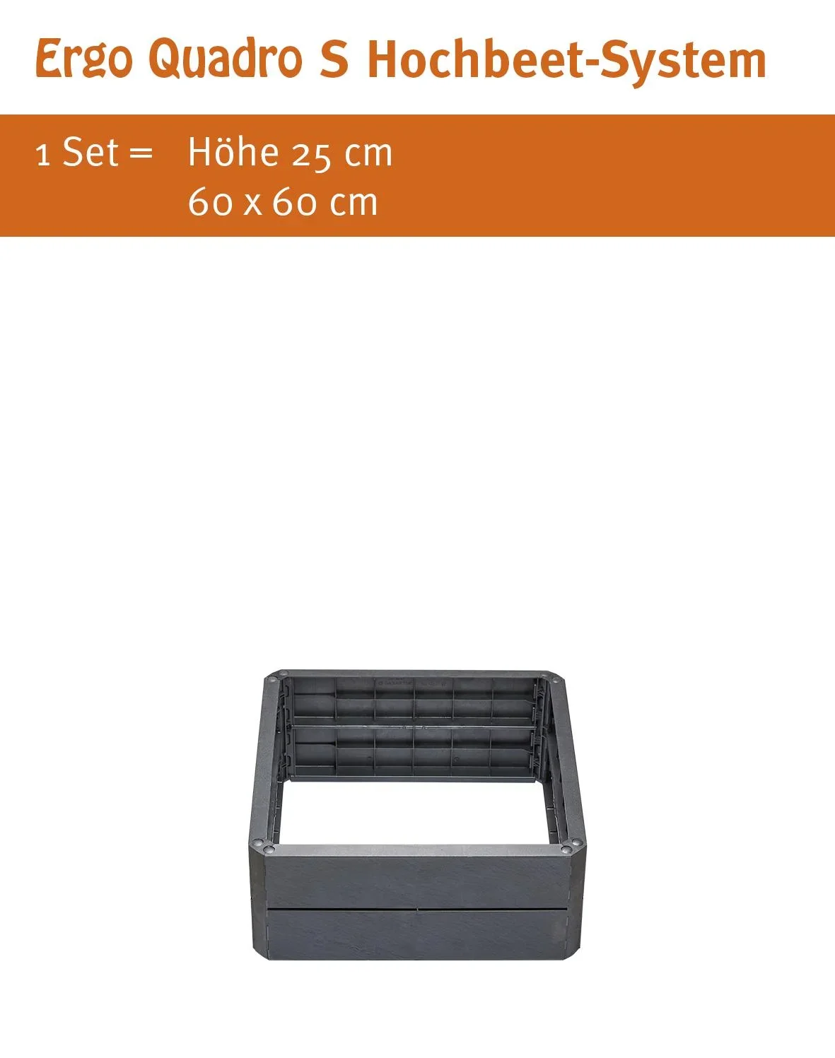 Hochbeet-System Stone "Ergo Quadro", Größe S - 1