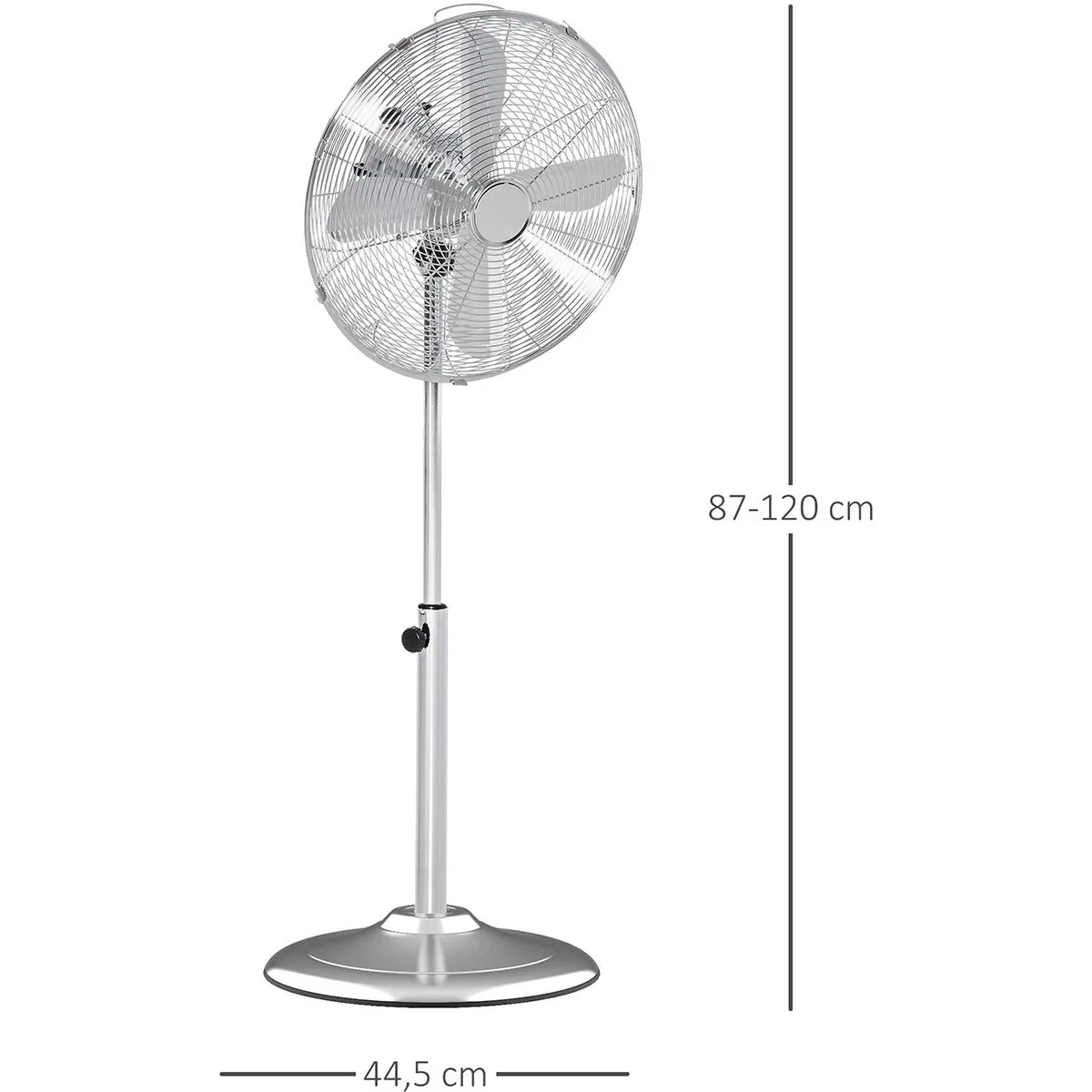 Standventilator mit 3 Geschwindigkeitsstufen silber - 1