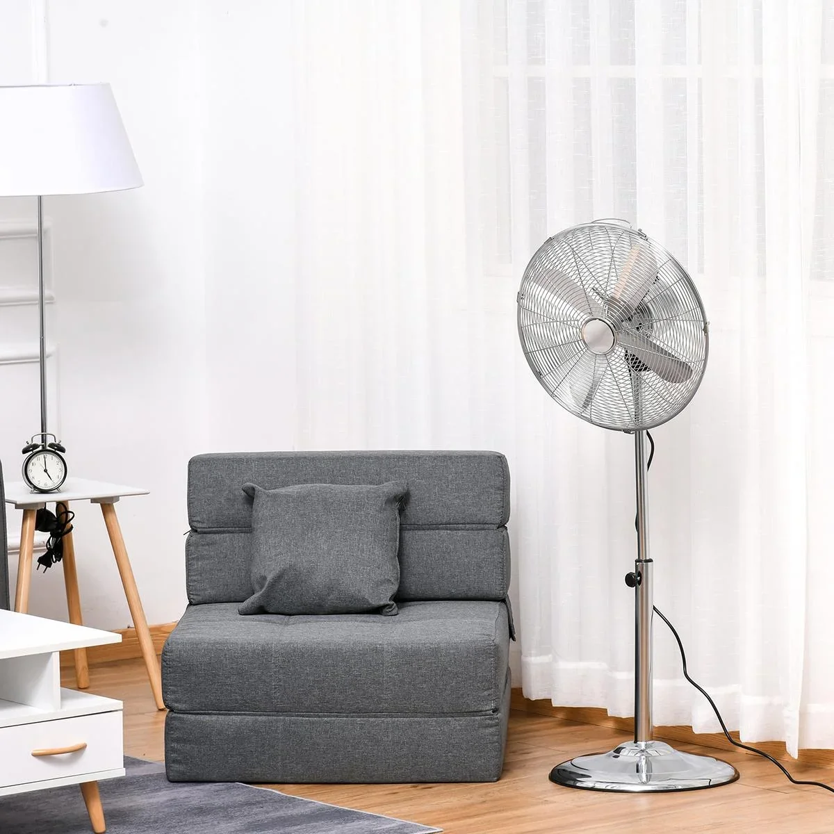 Standventilator mit 3 Geschwindigkeitsstufen silber - 2