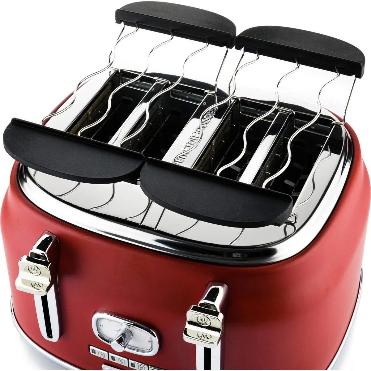 Retro-Toaster - 4-Scheiben-Toaster - Rot - 0
