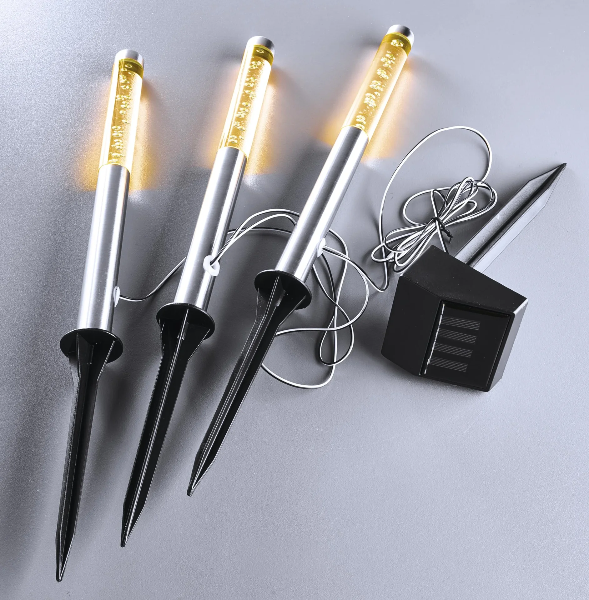 LED Solar Erdspießleuchte, 3er Set - 3
