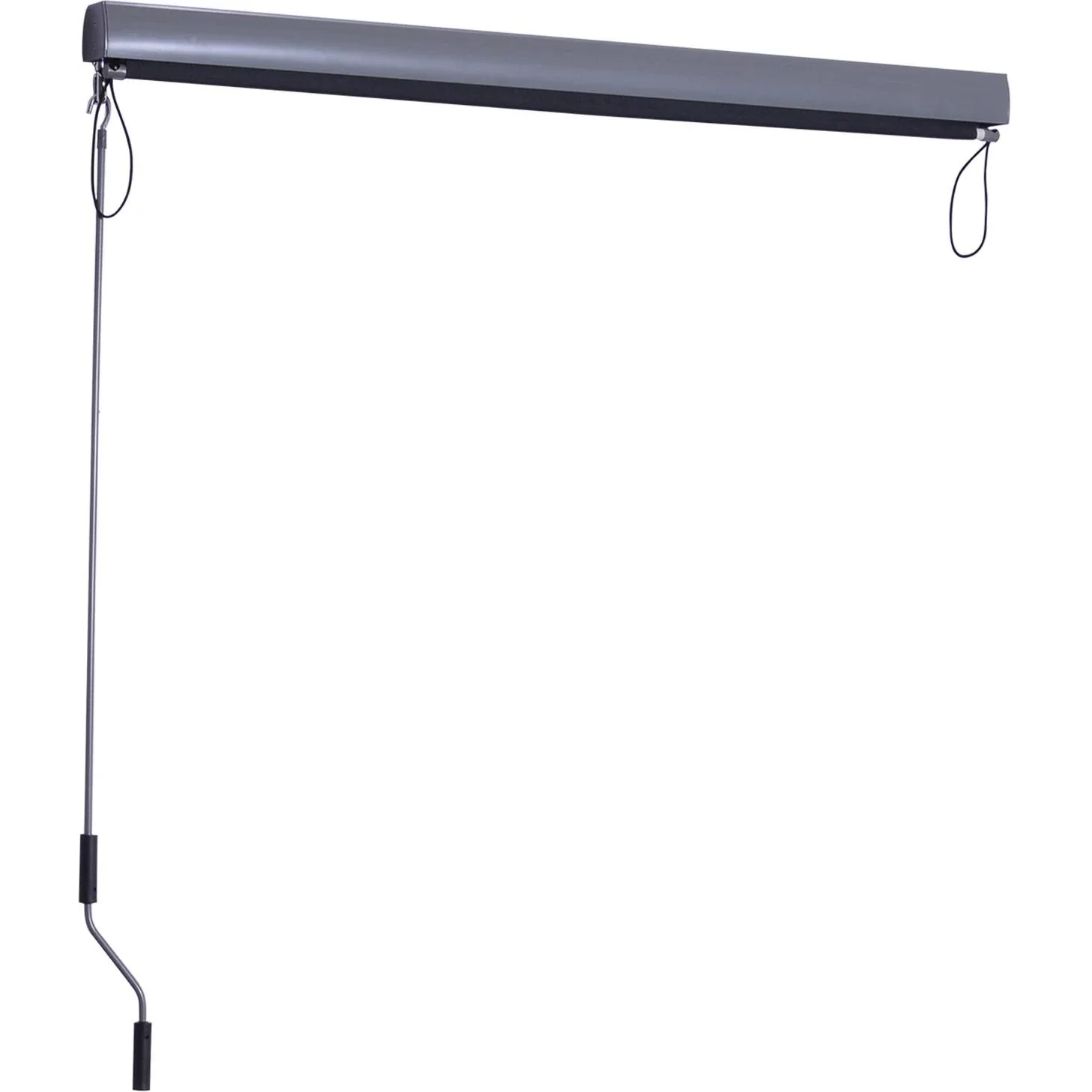 Windschutz Sonnenschutz Seitenrollo Sichtschutz mit Handkurbel Polyester + Aluminium Grau 140 x 200 cm - 4