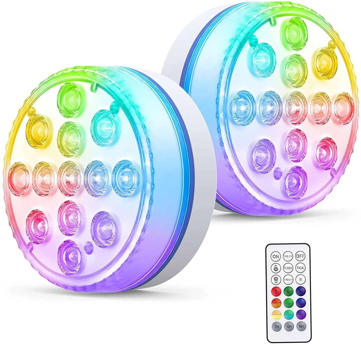Pool LED Lichter mit Fernbedienung IP68, 2er Set - 8