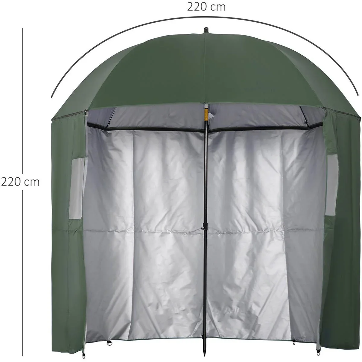 Sonnenschirm mit Seitenwänden - Blau - 2 x 2,2 M - 0