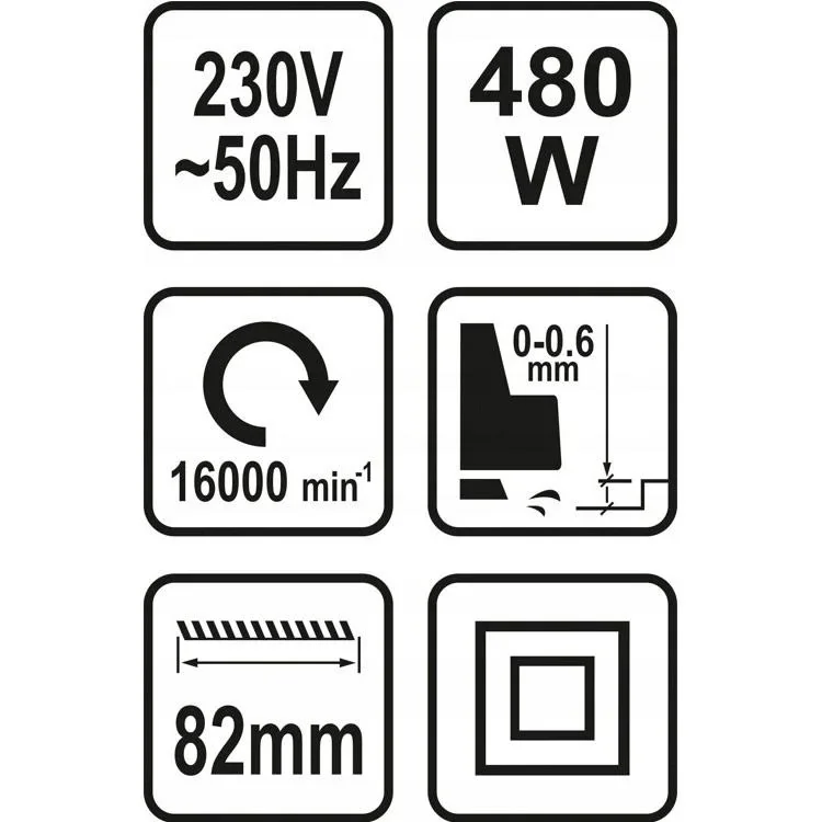 Hobelmaschine - 480W - Hobelbreite: 82mm - 1