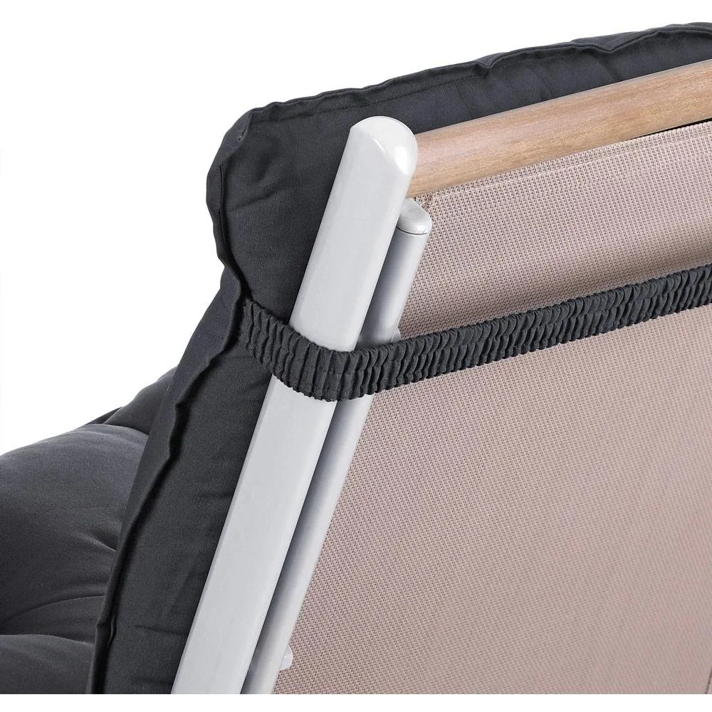 Sitzkissen - 2er Set - Anthrazit 116x57x7cm - 1