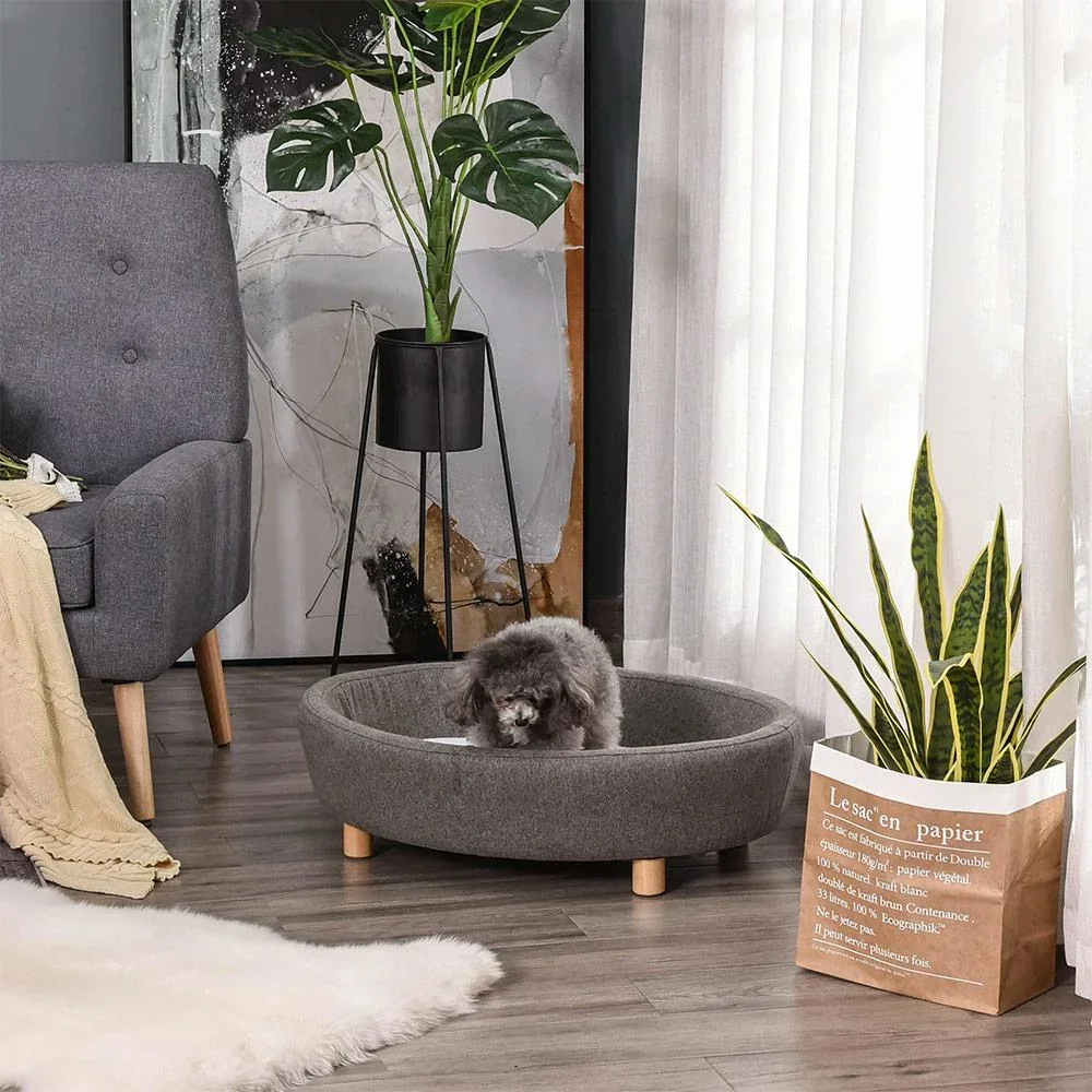 Haustiersofa für Hunde und Katzen dunkelgrau - 1