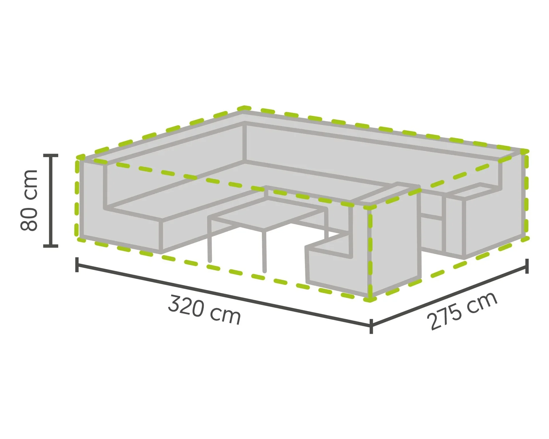 Profi-Schutzhülle für Lounge-Gruppen groß, rechteckig - 0