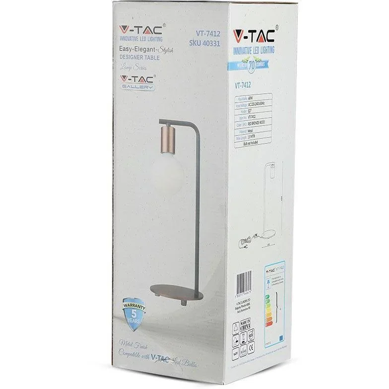 VT-7412 Tischlampe - E27 - Bronze - 3