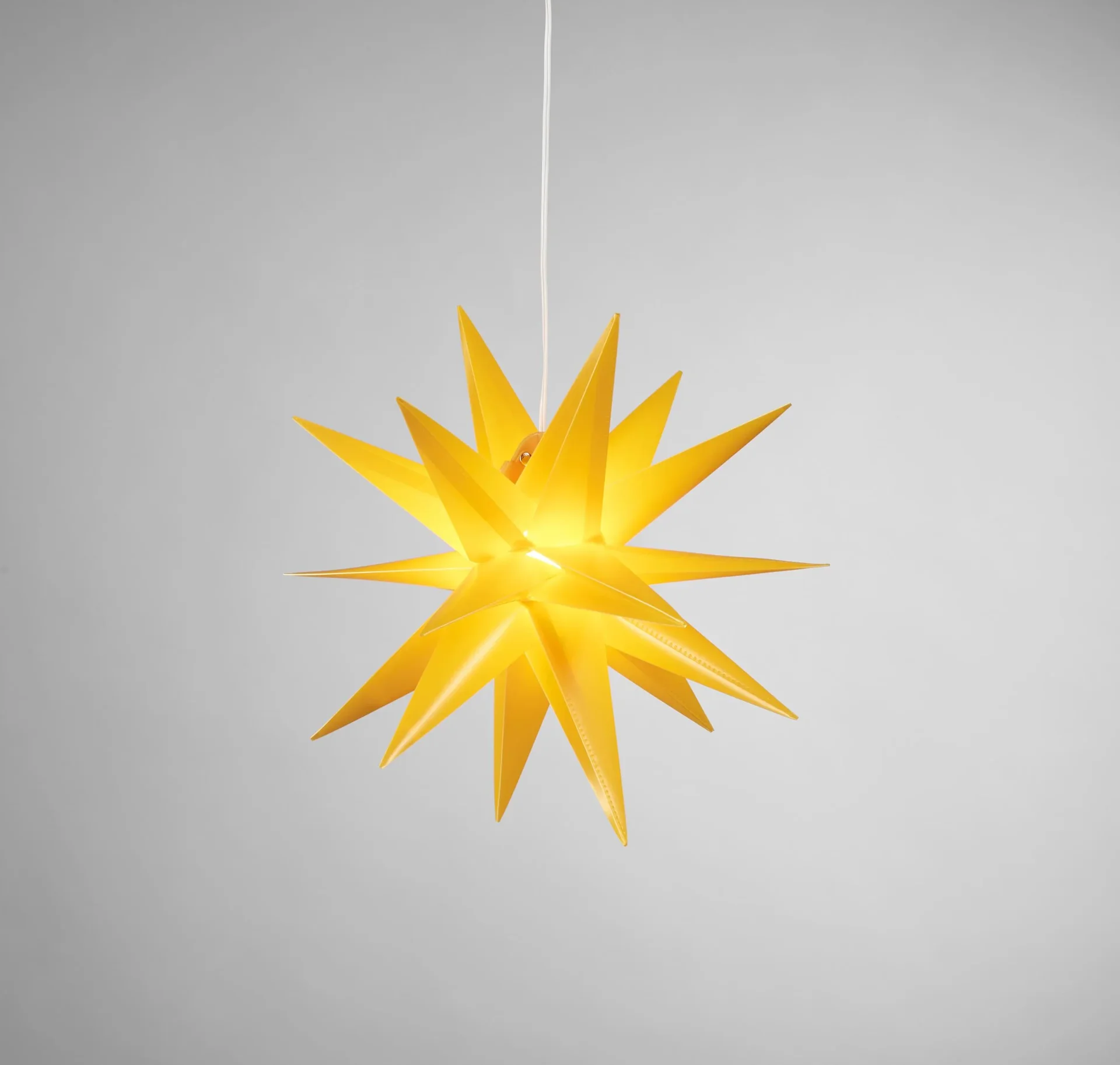 LED Kunststoffstern gelb 35 cm - 0