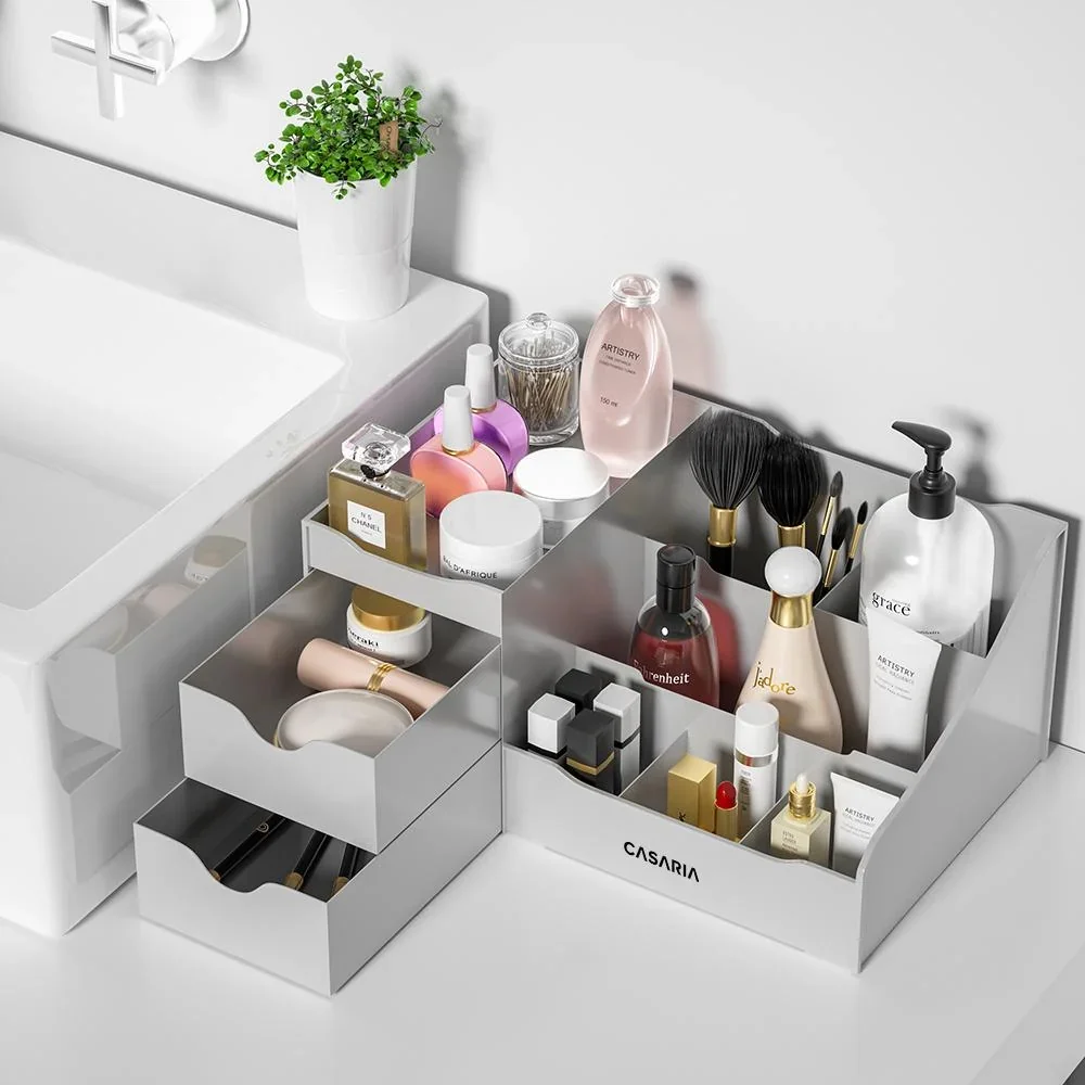 Make-up-Organizer hellgrau - 0