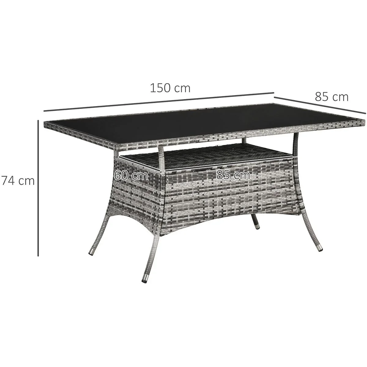 Gartentisch Glastisch Esstisch Gar - 2