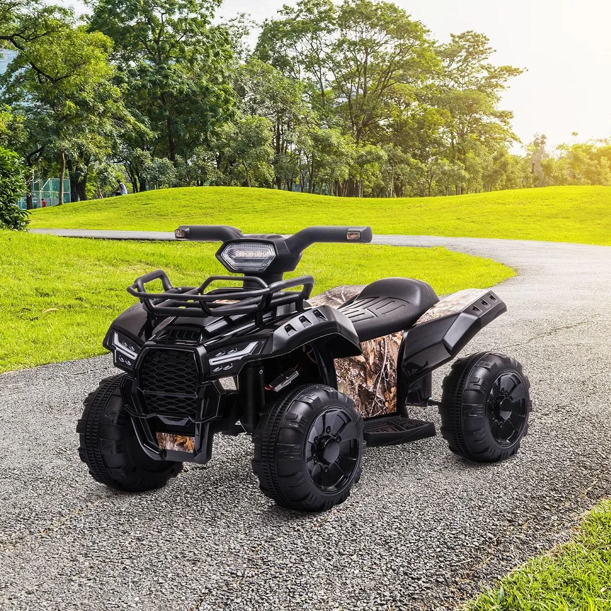 Mini Elektro-Quad Kinder Elektro ATV Kinderwagen LED Frontlicht Kinderfahrzeug Kindermotorrad Elektroquad für 18-36 Mo - 0
