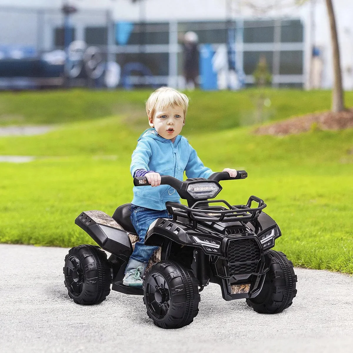 Mini Elektro-Quad Kinder Elektro ATV Kinderwagen LED Frontlicht Kinderfahrzeug Kindermotorrad Elektroquad für 18-36 Mo - 1